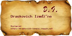 Draskovich Izméne névjegykártya